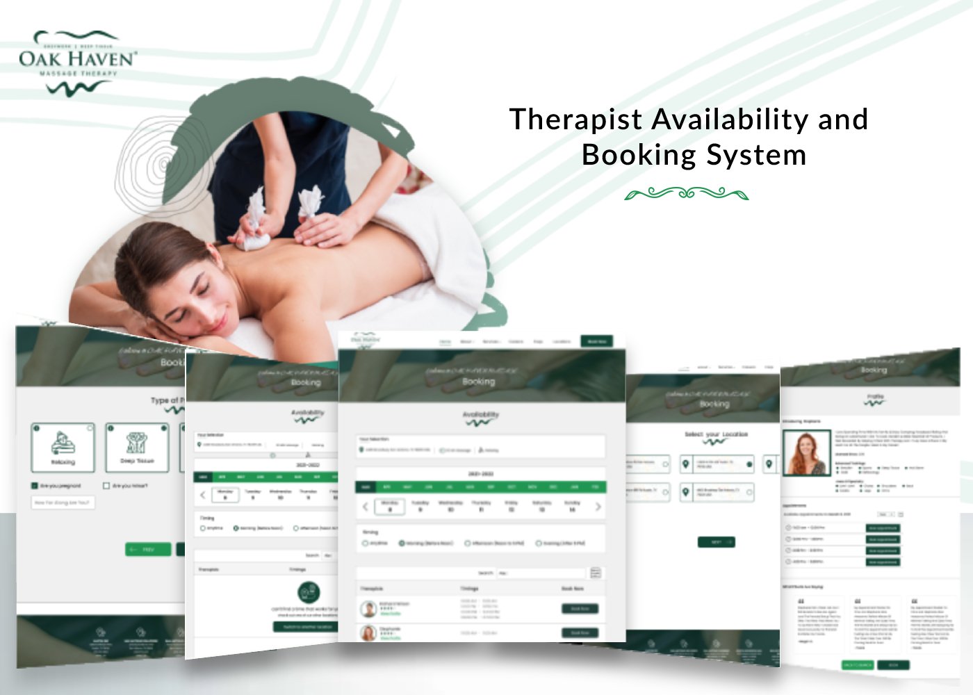 Image showing Enhanced Online Booking Interface for Oak Haven Massage