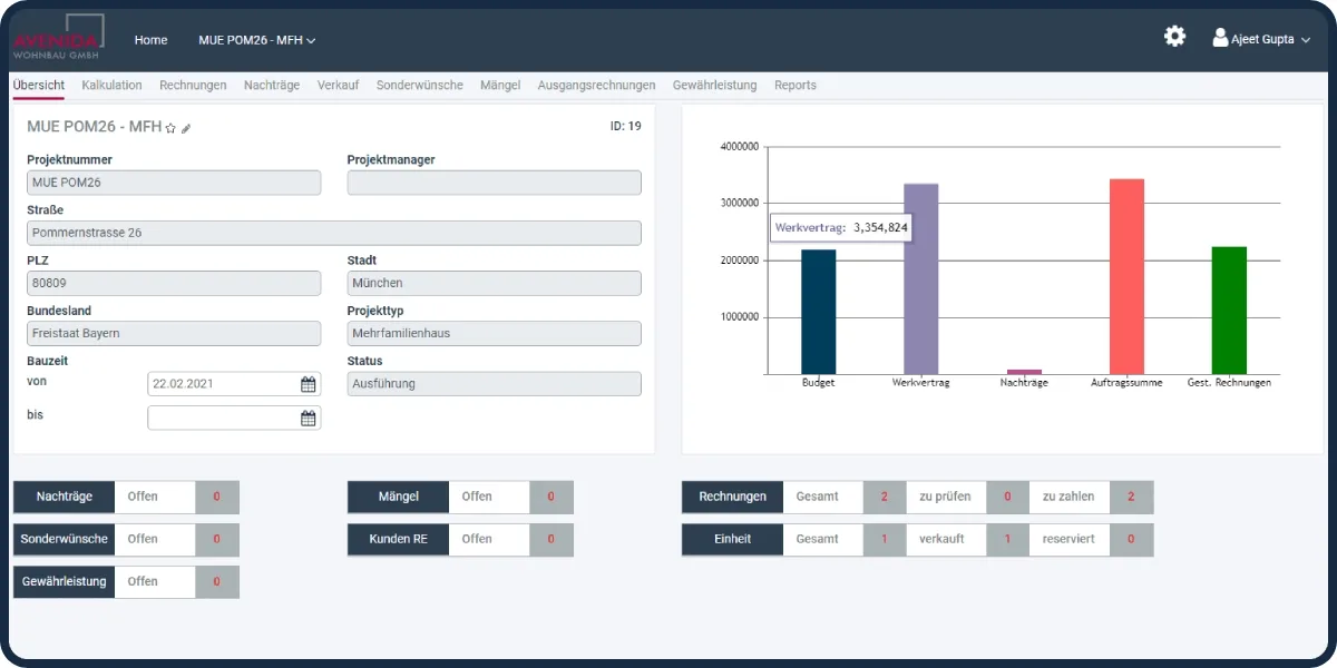 Avenida Project Management Software