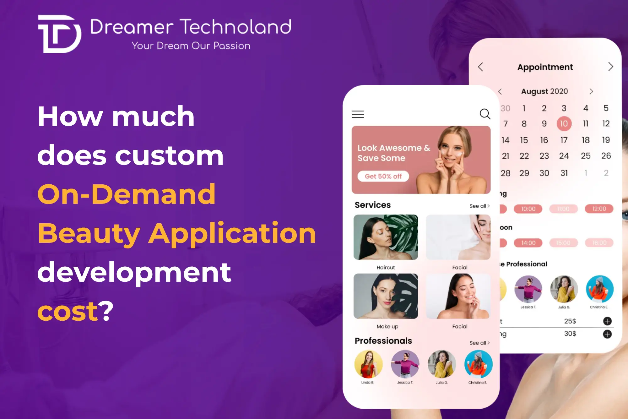 on-demand Beauty Application Development Cost