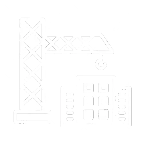 Construction icon in white