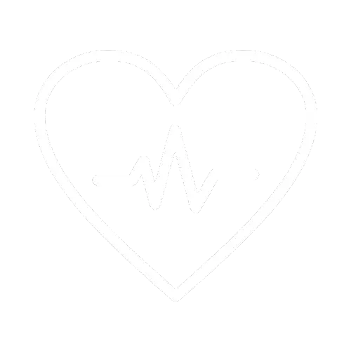 Health care icon in white