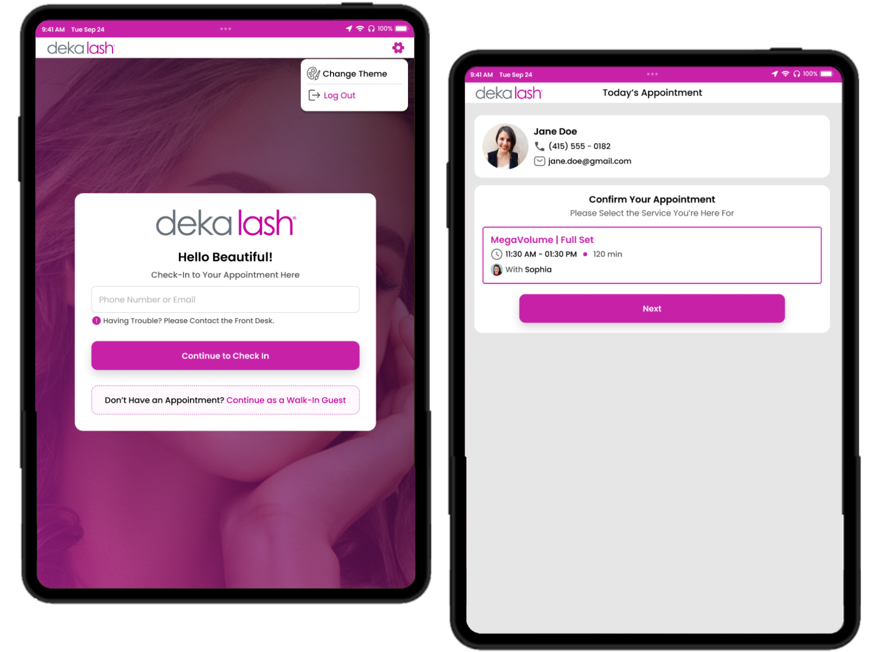Customer Self Check-In