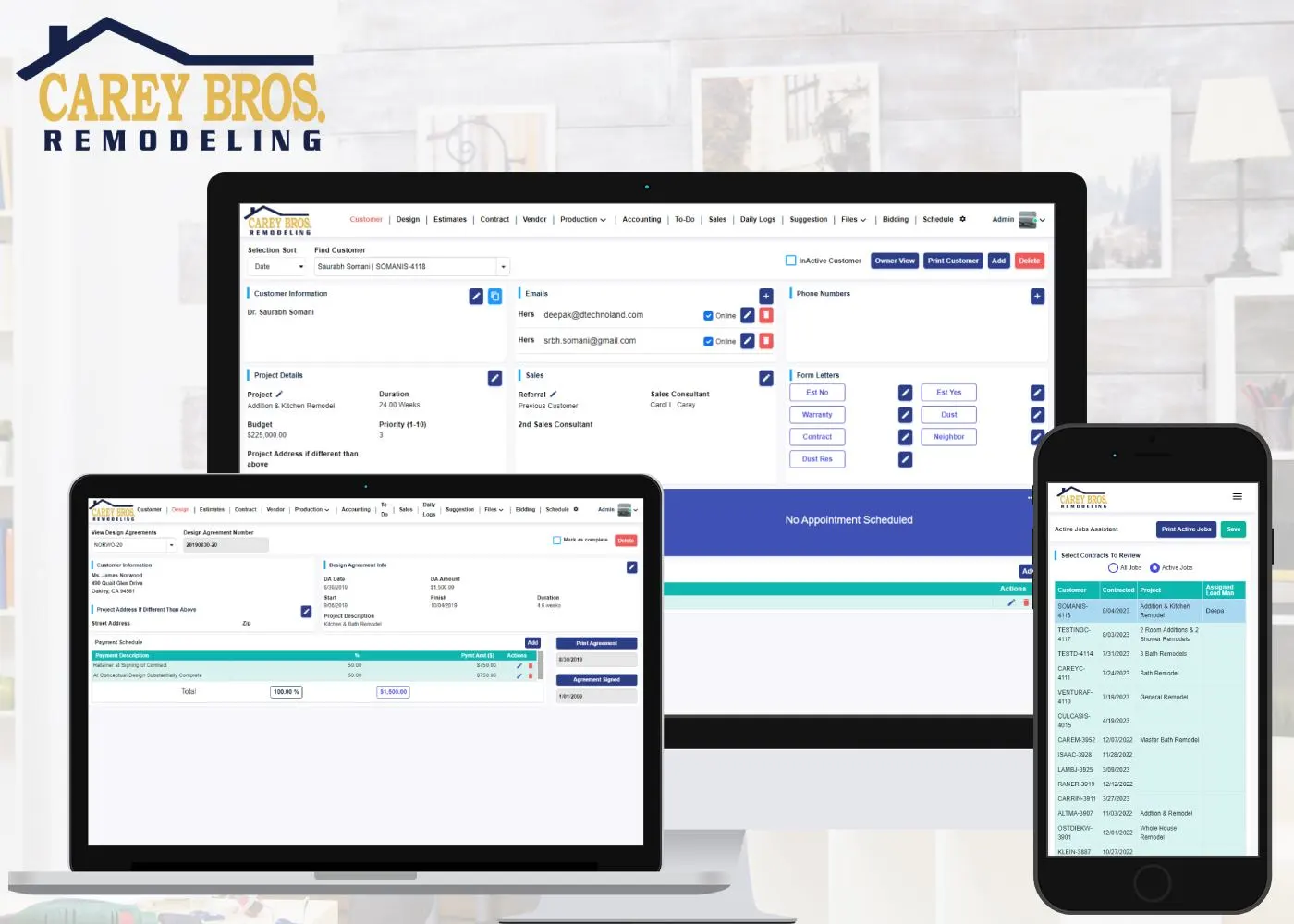 Read more about the article Remodeling Project Management Software for Carey Bros