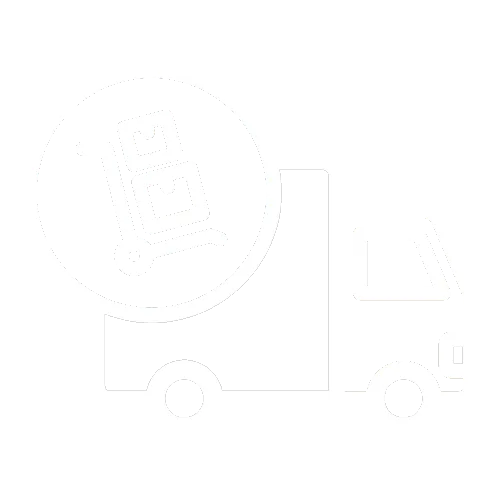 Logistics icon in white